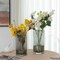 Set of 2 Square Frosted Clear Glass Table Vase - A Timeless Centerpiece for Dining Tables, Living Rooms, Bedrooms, Hotel Reception Areas and Conference Rooms, Ideal for Weddings and Special Occassions